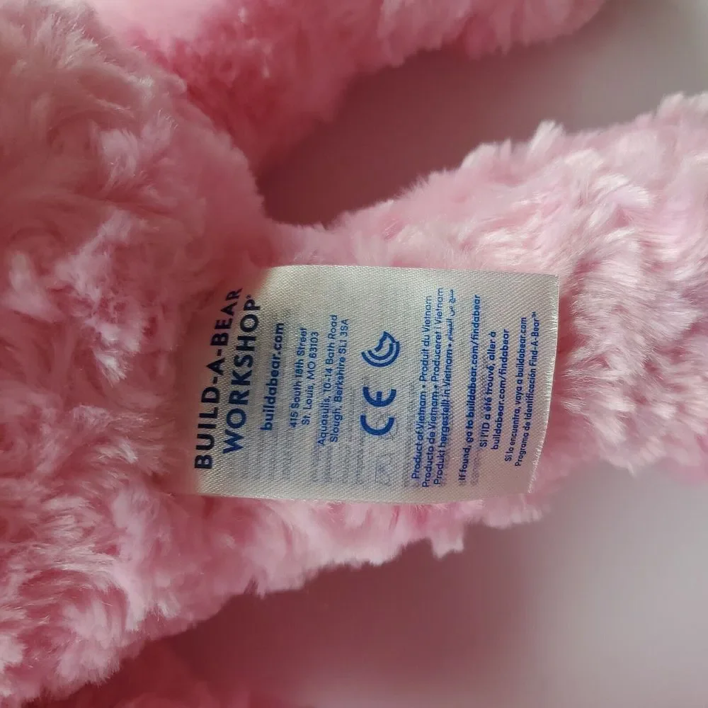 2 Build A Bear Fluffy Pink Teddy Bear‎ Plush Stuffed Animal 16